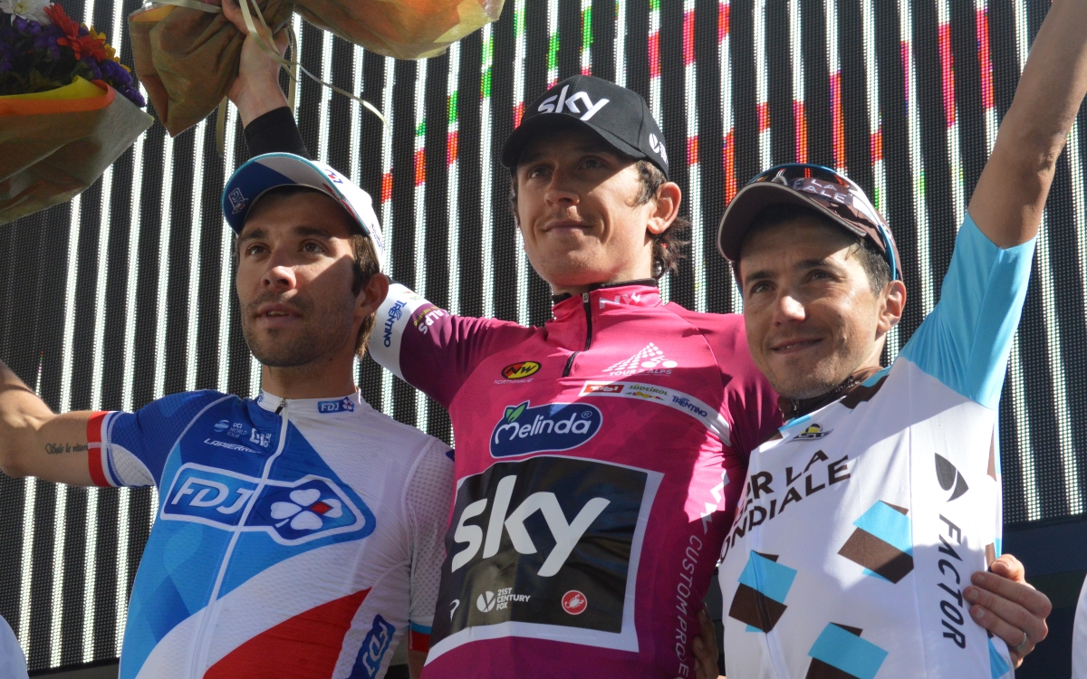 Il podio finale del Tour of the Alps 2017