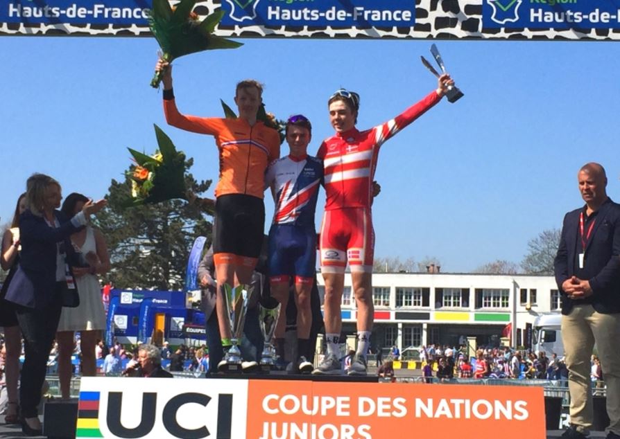 Il podio della Parigi-Roubaix Juniore 2017