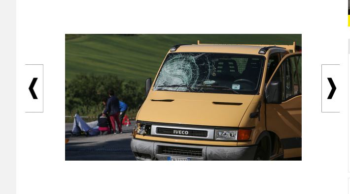 Il mezzo che ha investito Michele Scarponi (foto da Corriereadriatico.it)