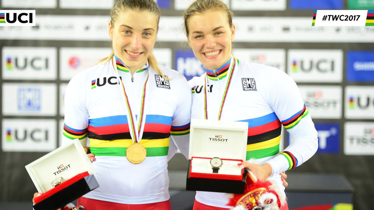 Shmeleva e Anastasiia Voinova oro nella Velocità a squadre ai Mondiali di Hong Kong