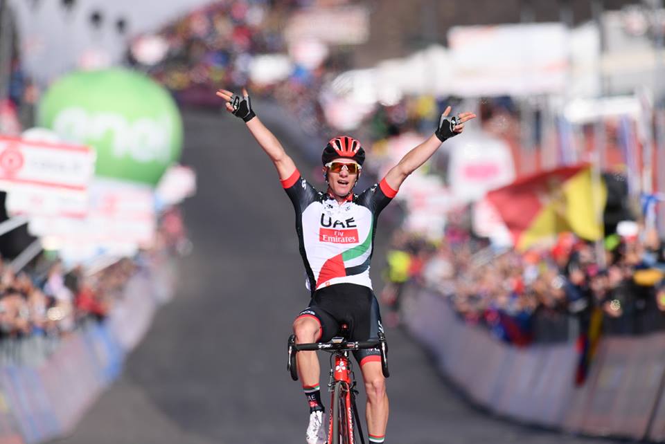 Jan Polanc vince sull'Etna la quarta tappa del Giro 100