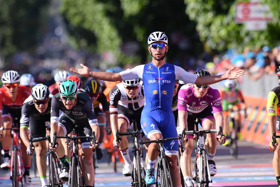 Fernando Gaviria vince la quinta tappa del Giro 100 a Messina