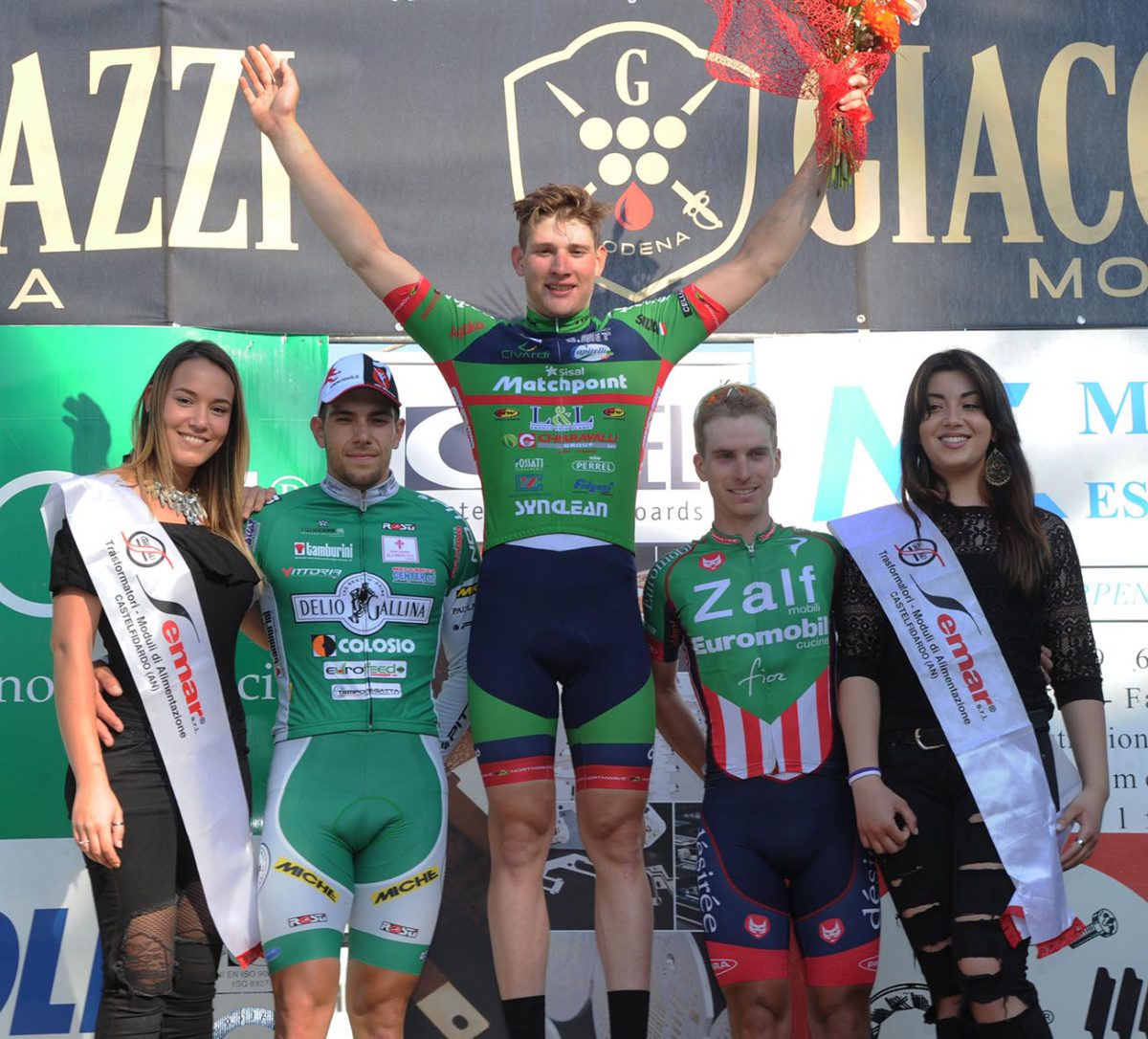 Il podio del Trofeo Città di Castelfidardo