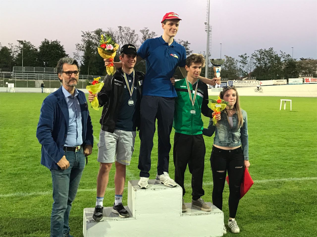 Il podio Allievi della Leva dell'Inseguimento 2017