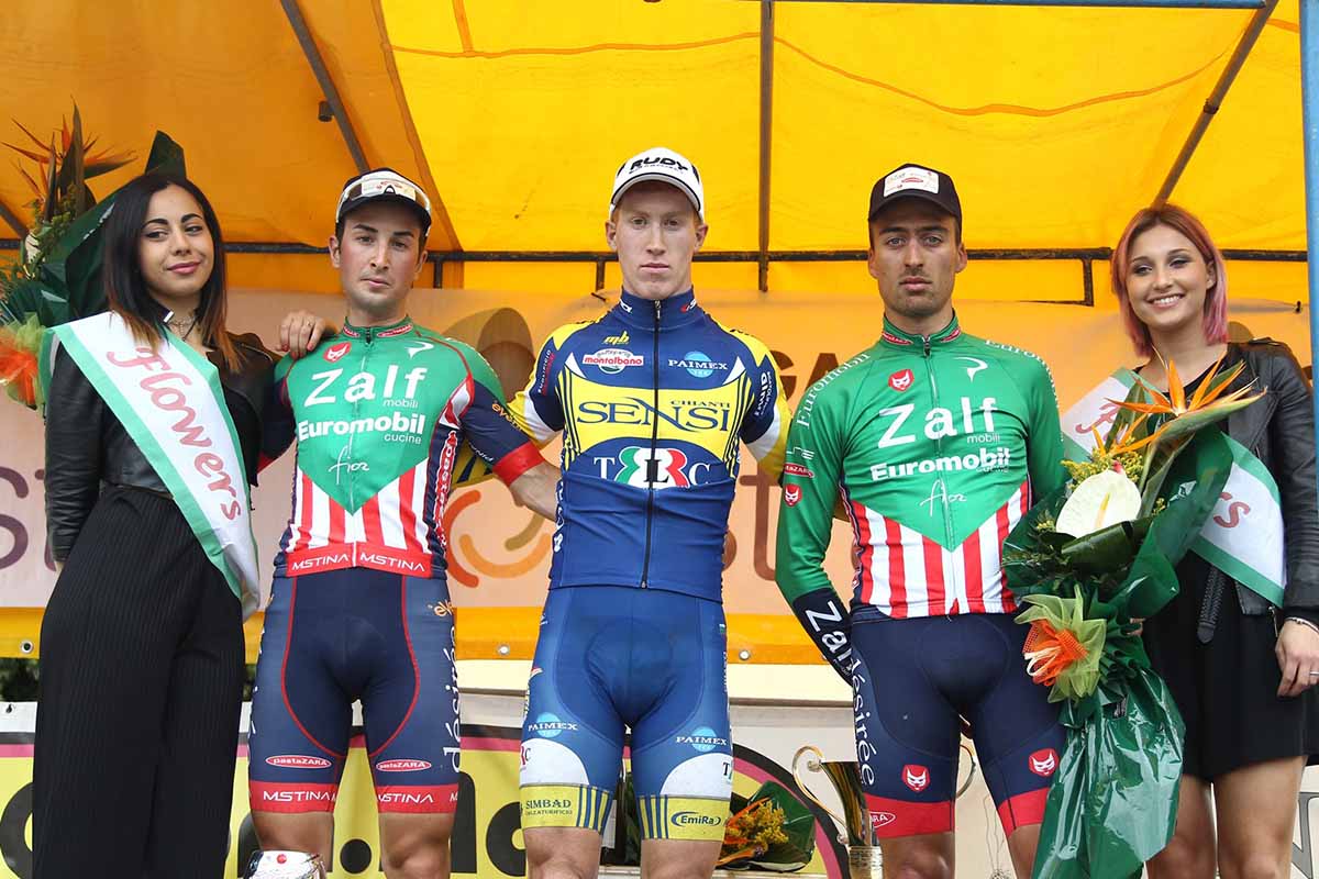 Il podio del 18° Trofeo Menci S.p.a.a Castiglion Fiorentino, vinto da Mirco Sartori