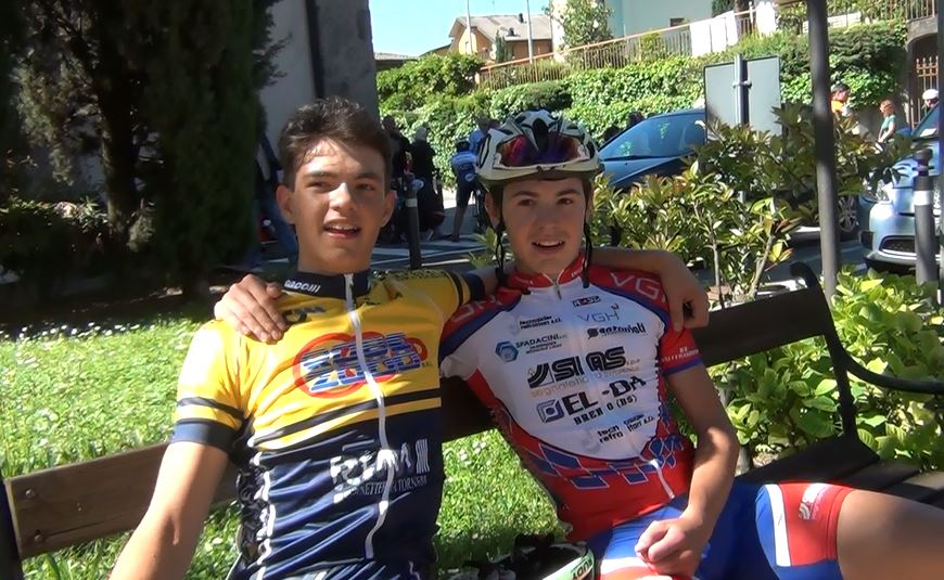 Walter Calzoni e Luca Cretti dopo l'arrivo