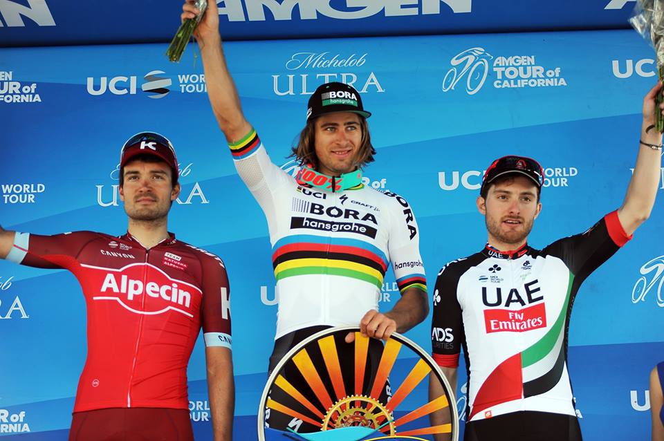 Il podio della terza tappa del Tour of California 2017