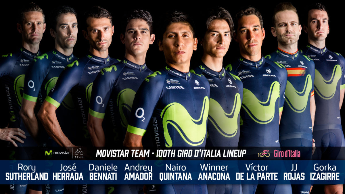 Movistar per il Giro d'Italia 2017