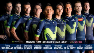 Movistar per il Giro d'Italia 2017