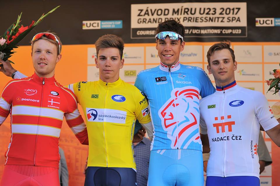 Le maglie dopo il prologo del Grand Prix Priessnitz spa - Course de la Paix U23 2017