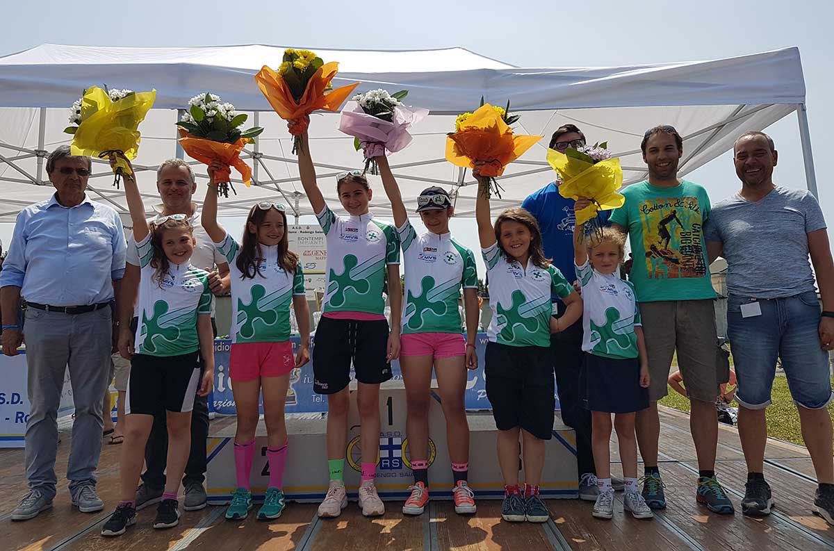 Le ragazze campionesse lombarde su strada Giovanissimi 2017 a Rodengo Saiano