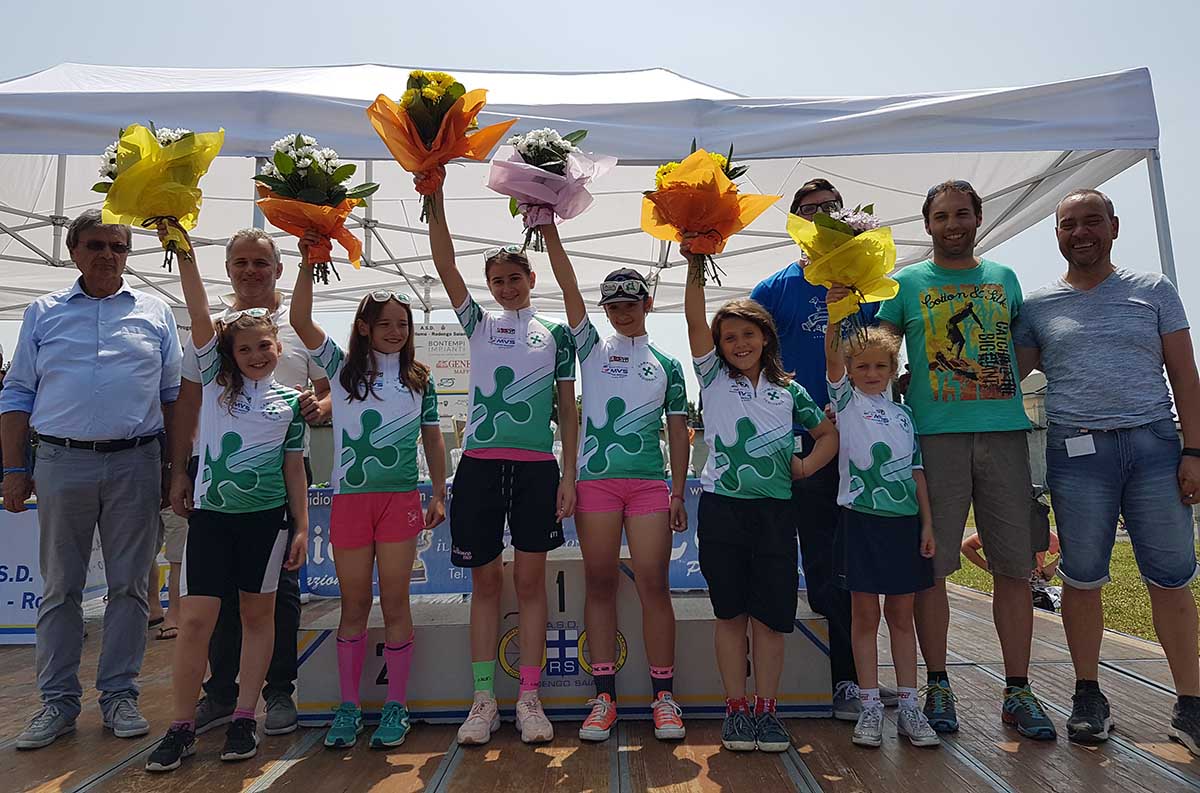 Le ragazze campionesse lombarde su strada Giovanissimi 2017 a Rodengo Saiano
