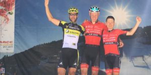 Il podio della seconda tappa dell'Alpen Tour Trophy 2017