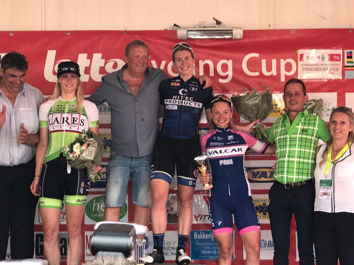 Il podio della SPAR Flanders Diamond Tour 2017