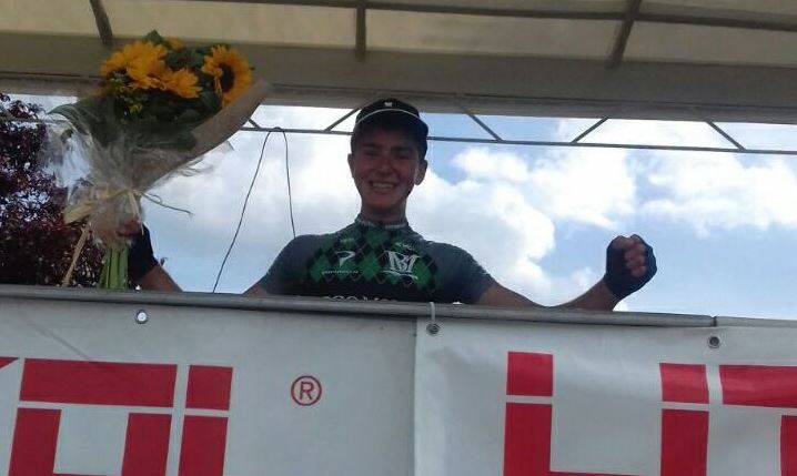 Matteo Zandomeneghi vincitore della gara Juniores di Rubiera