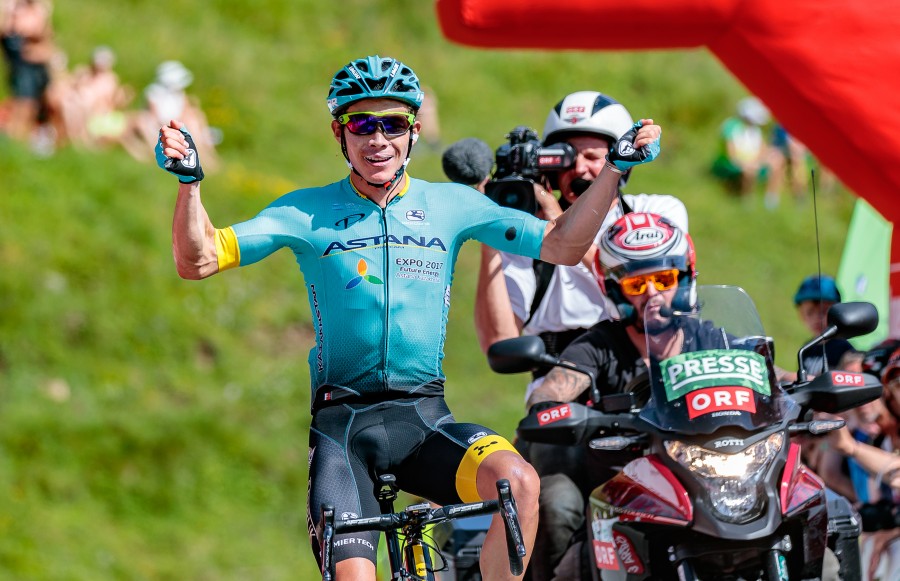 Miguel Lopez dell'Astana vince la quarta tappa del Giro d'Austria 2017