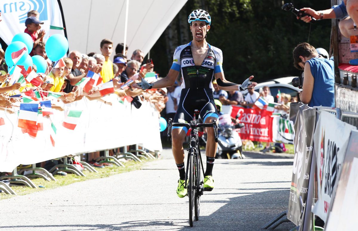 Giovanni Carboni vince la prima tappa del Giro della Valle d'Aosta 2017