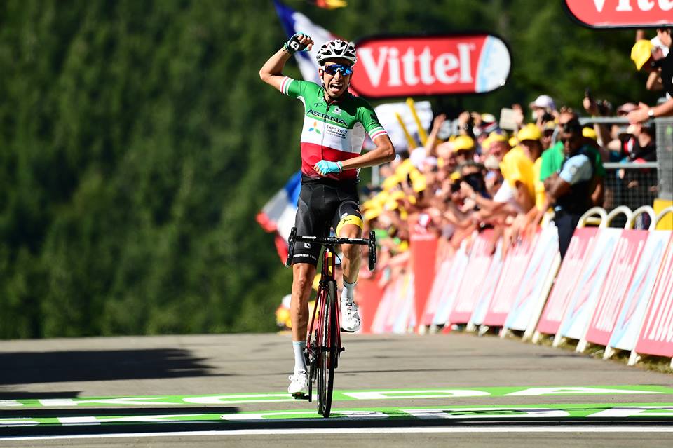 Fabio Aru vince la qunta tappa del Tour de France 2017