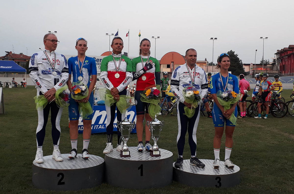 Il podio del Campionato Italiano Derny Donne Elite 2017