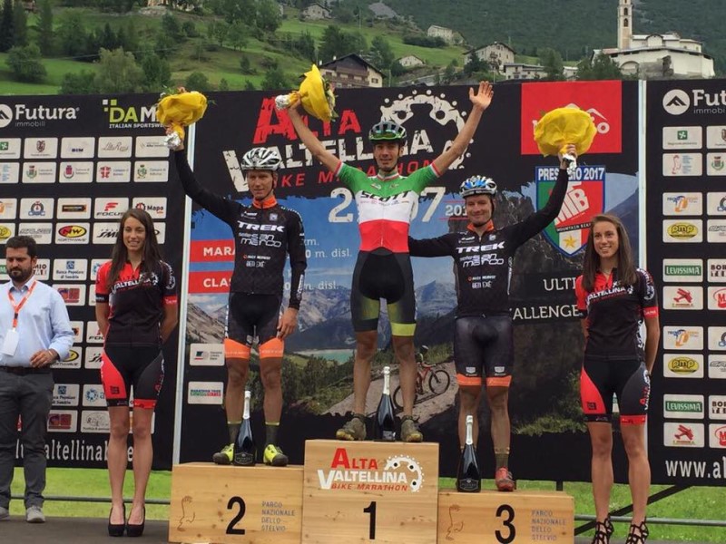 Il podio dell'Alta Valtellina Bike Marathon 2017
