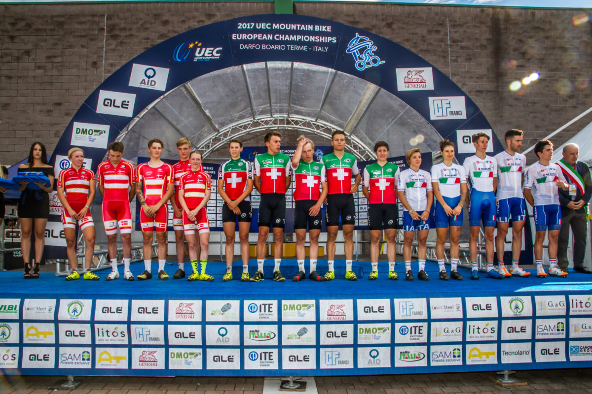 Il podio del Campionato Europeo Team Relay 2017