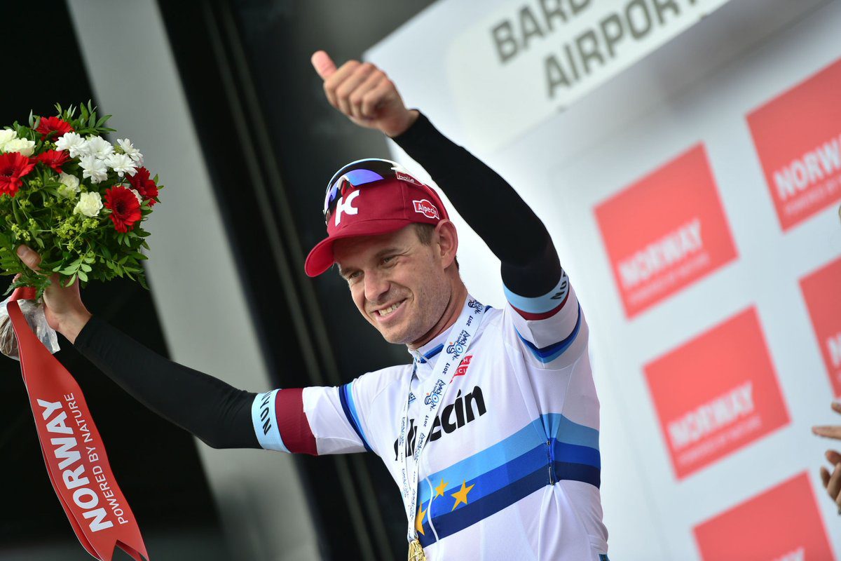 Alexander Kristoff festeggia la prima vittoria in maglia di campione europeo