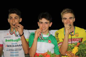 Il podio del Campionato Italiano Keirin Allievi
