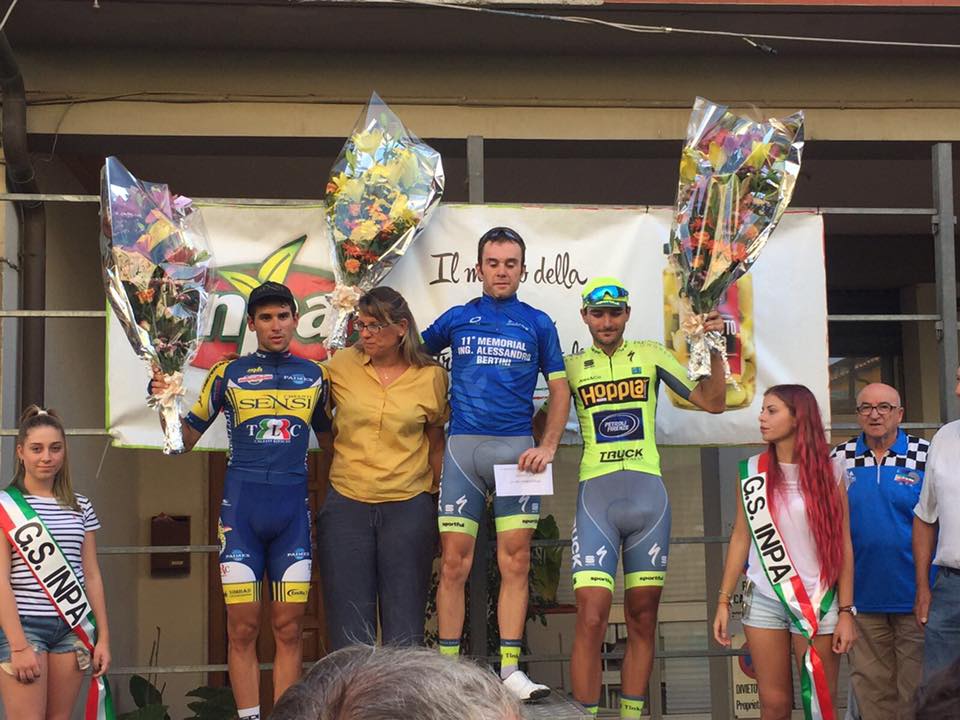 Il podio della gara di Cerreto Guidi vinta da Federico Burchio