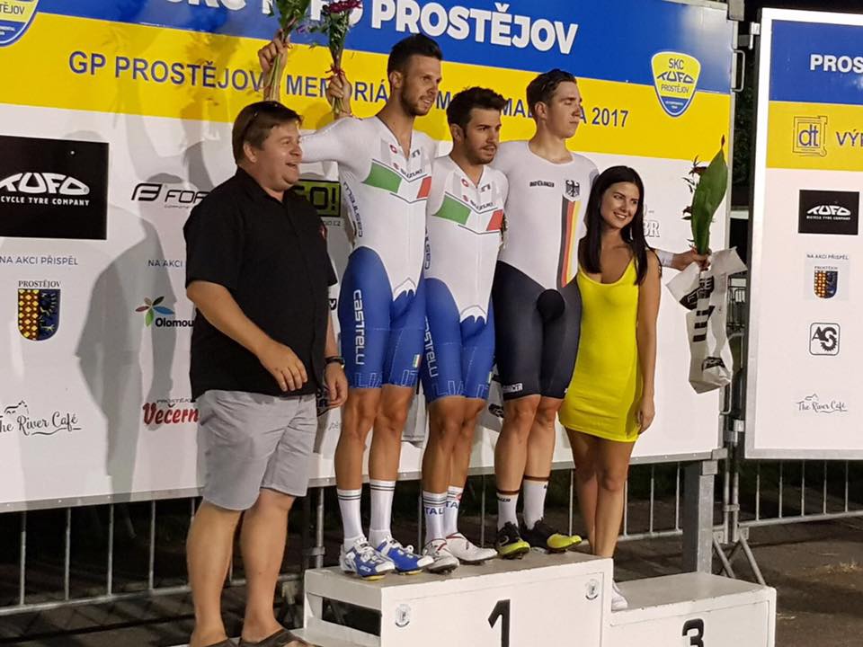 Il podio dell'Omnium del Gp Prostejov