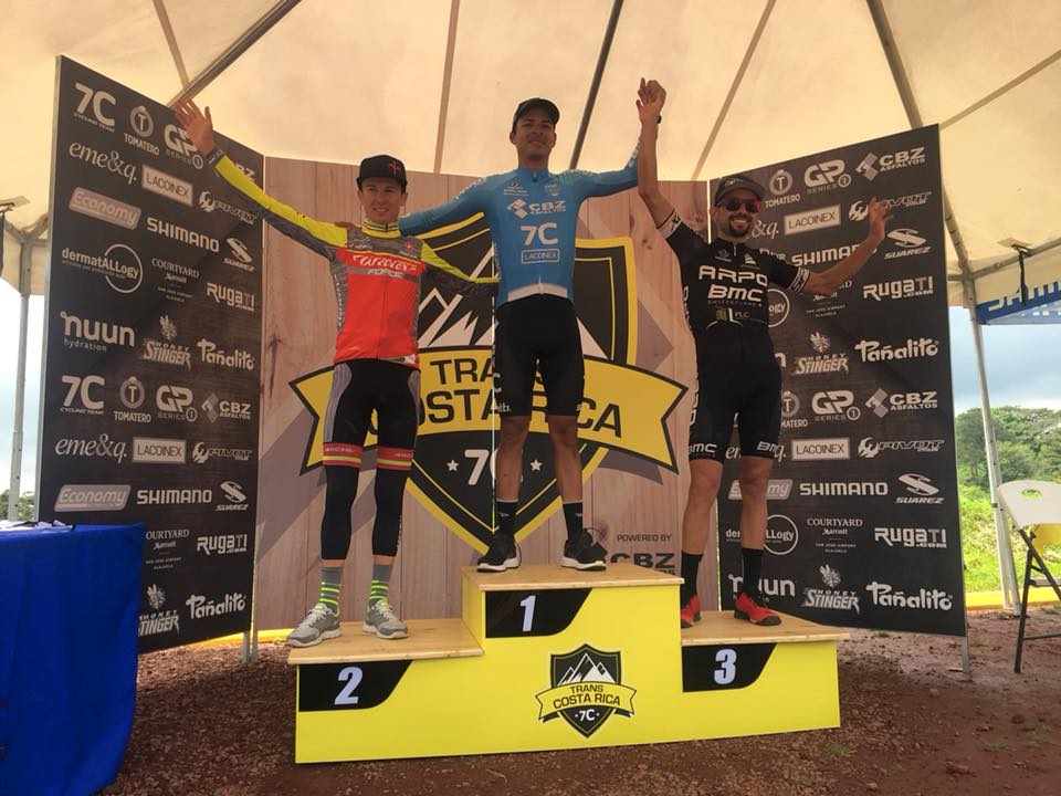 Il podio della prima tappa della Trans Costa Rica