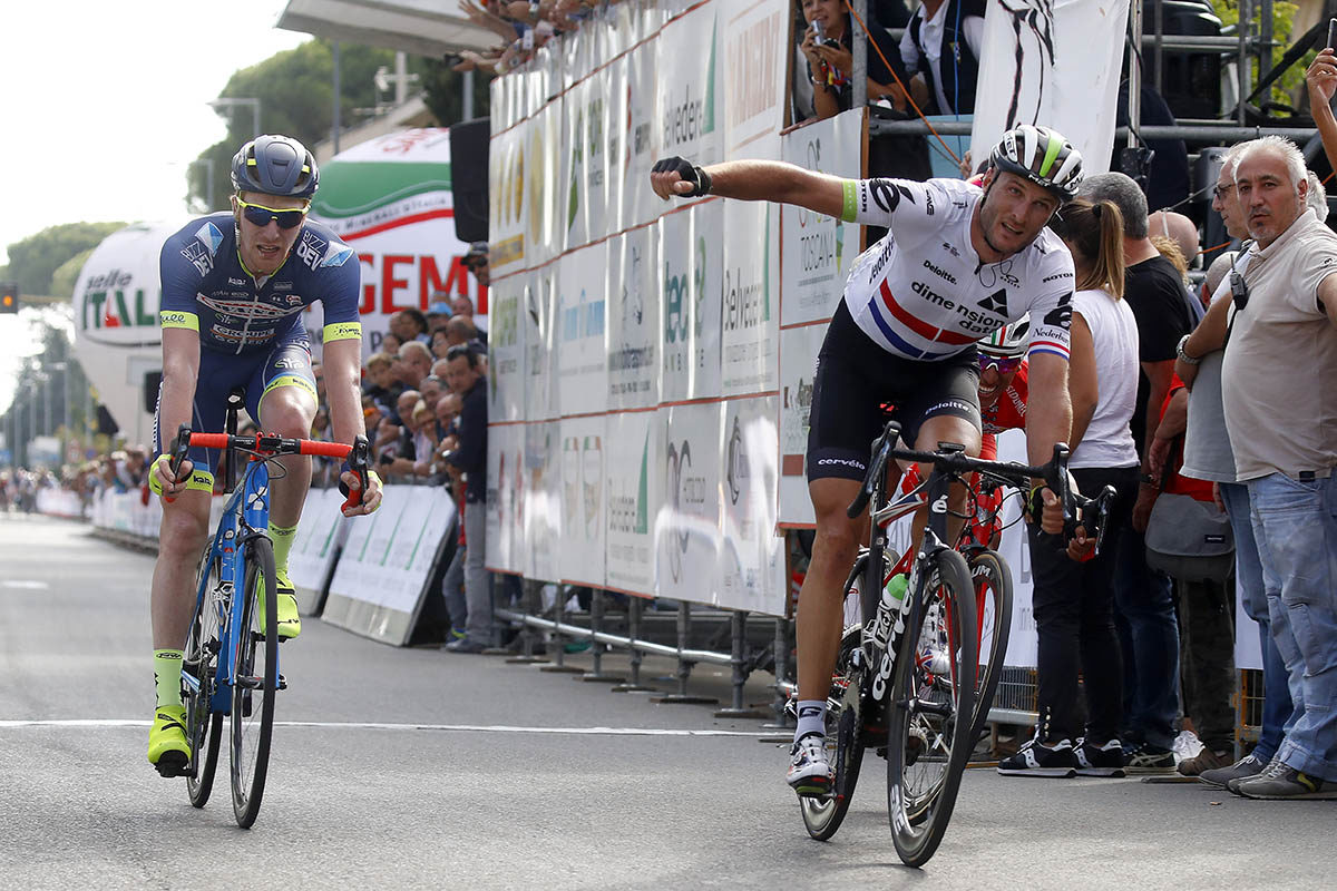 Stephen Cummings vince la prima tappa del Giro della Toscana 2017 a Pontedera