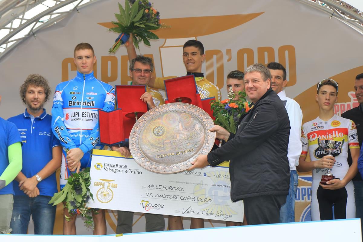 Il podio della Coppa d'Oro 2017