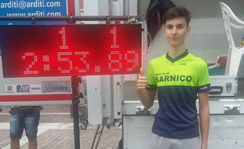Lino Colosio vince la cronometro di San Pellegrino Terme per Esordienti