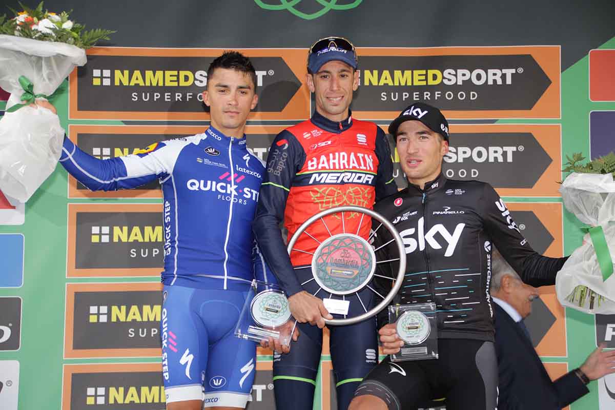 Il podio de Il Lombardia 2017