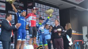 Il podio della Binche-Chimay-Binche 2017