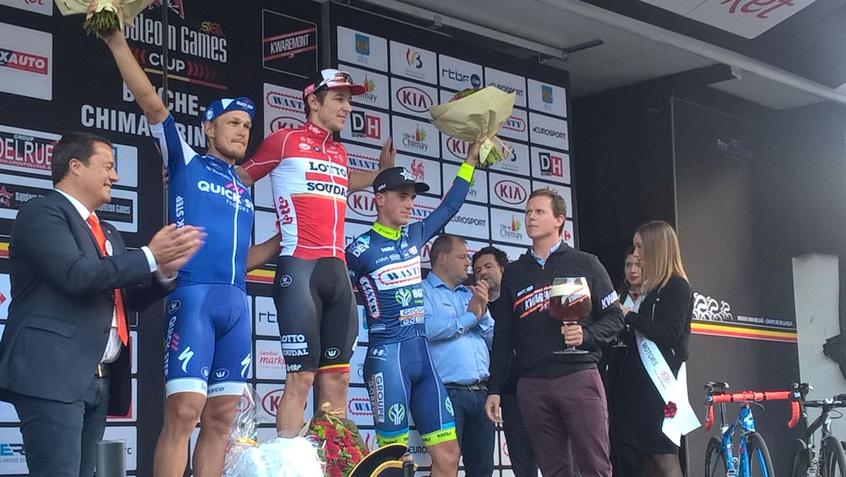 Il podio della Binche-Chimay-Binche 2017