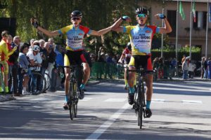 Alessio Martinelli e Nicola Plebani in parata nella Como-Ghisallo