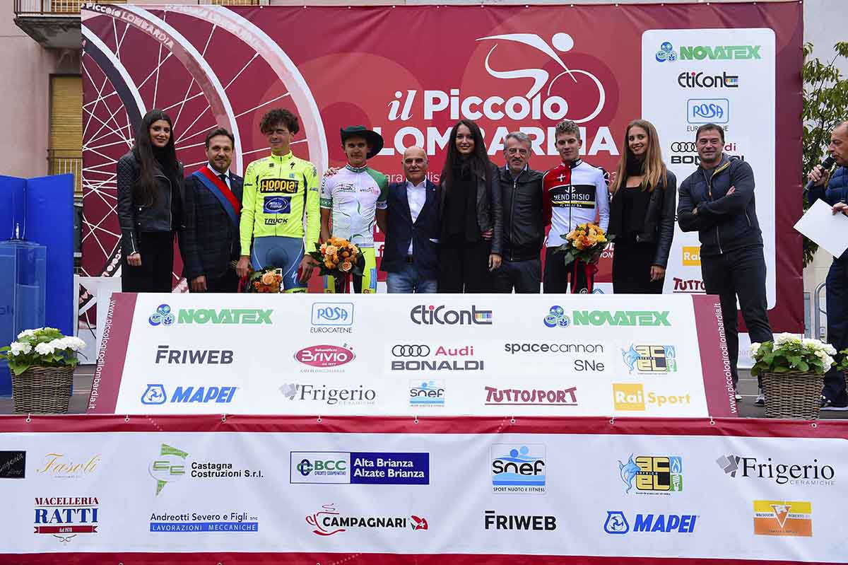 Il podio dell'89° Piccolo Giro di Lombardia