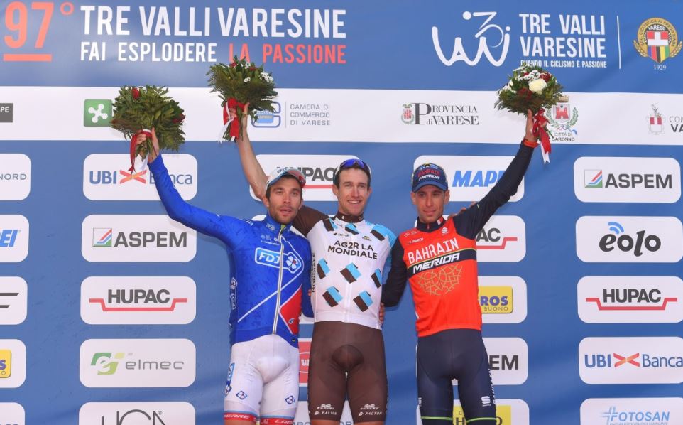 Il podio della Tre Valli Varesine 2017