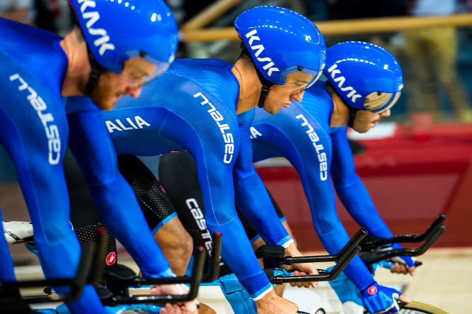 Il quartetto azzurra alla partenza