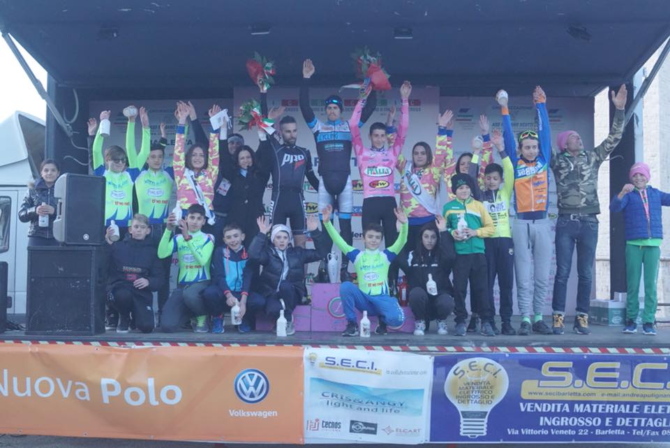 podio finale Giro d'Italia Ciclocross a Barletta