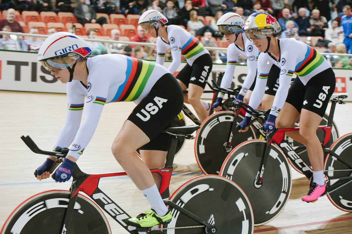 Il quartetto femminile degli Stati Uniti vince l'Inseguimento a squadre a Minsk