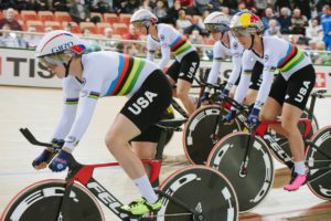 Il quartetto femminile degli Stati Uniti vince l'Inseguimento a squadre a Minsk
