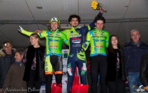 Il podio Elite di Variano, gara vinta da Matteo Vidoni