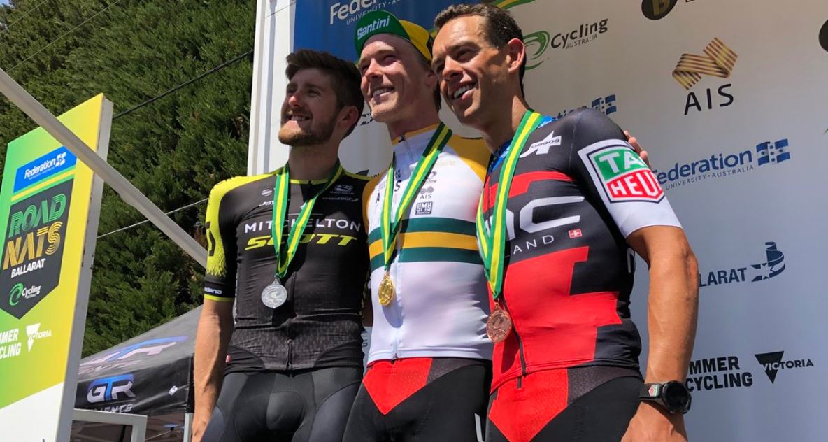 Il podio del Campionato Australiano a cronometro 2018