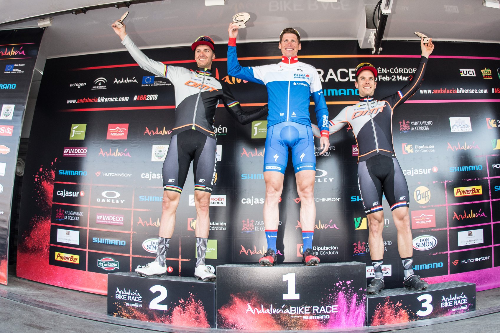 Podio prologo Andalucia Bike Race 2018
