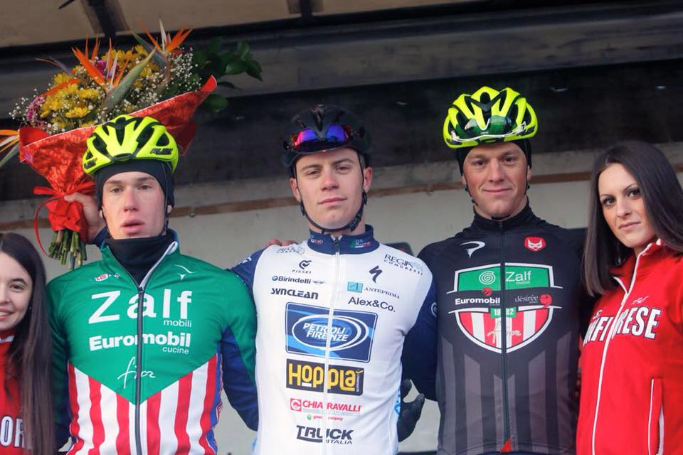 Il podio del Gp De Nardi 2018 vinto da Moreno Marchetti