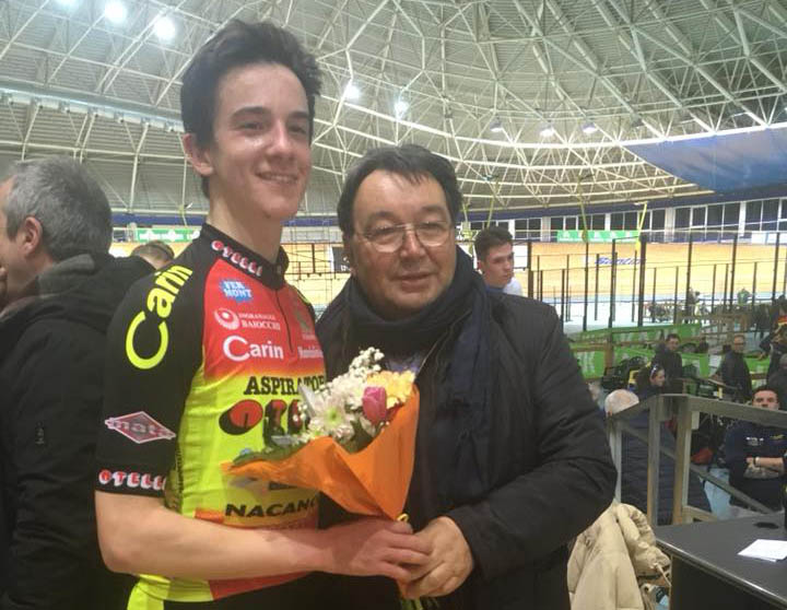 Mattia Pinazzi col presidente Giancarlo Otelli