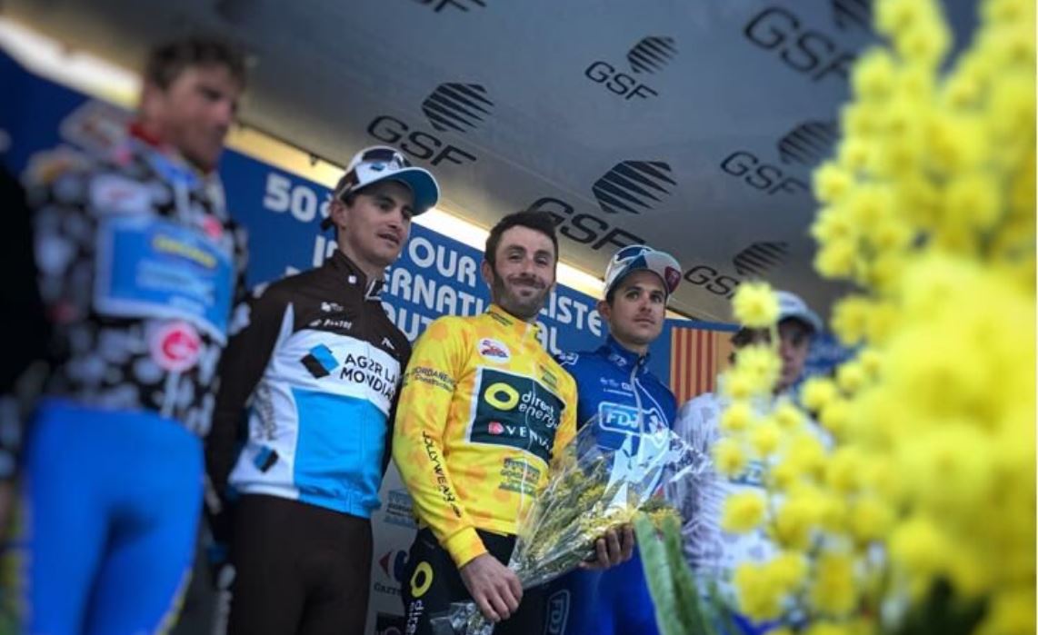 Il podio finale del Tour du Haut Var Matin 2018 vinto da Jonathan Hivert