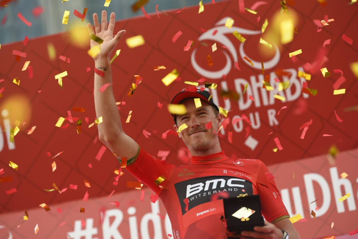 Rohan Dennis leader dell'Abu Dhabi Tour dopo la vittoria nella crono